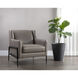 Talula Alpine Grey Leather Lounge Chair